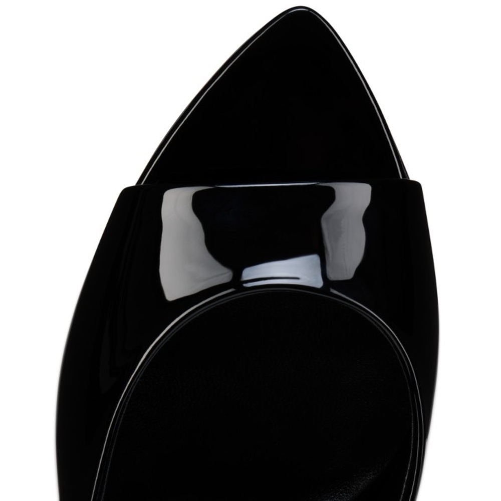 Worn once Christian Louboutin Miss Z Mule 80 mm Patent calf leather Black $995 - Picture 5 of 12